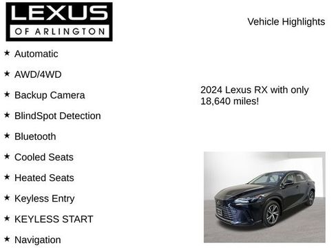 Certified 2024 Lexus RX 350 Premium w/ Accessory Package (Z1) AWD/4WD image 7