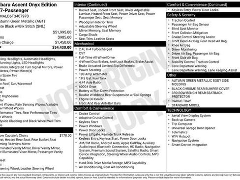 New 2026 Subaru Ascent Bronze Edition AWD/4WD image 2