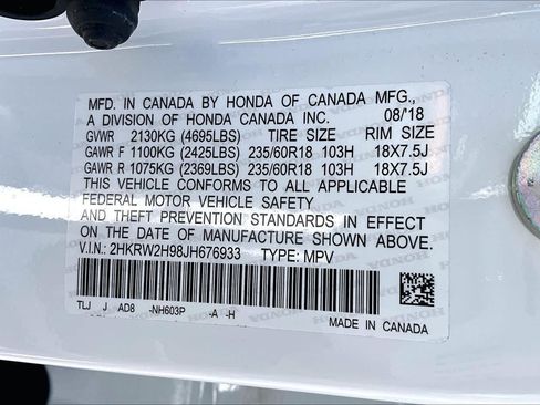 Used 2018 Honda CR-V Touring image 33