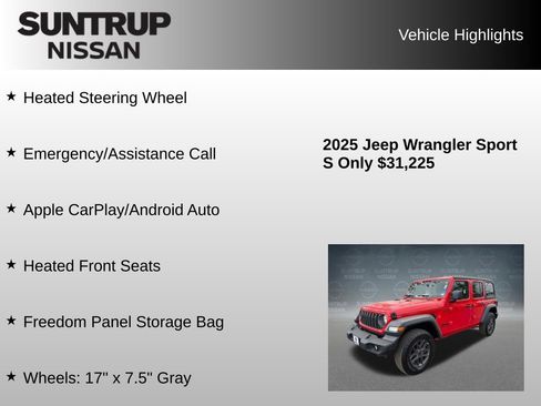 Used 2025 Jeep Wrangler Unlimited Sport AWD/4WD image 39