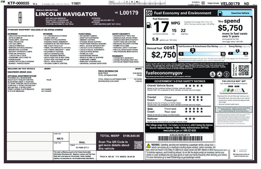 New 2027 Lincoln Navigator Reserve AWD/4WD image 42