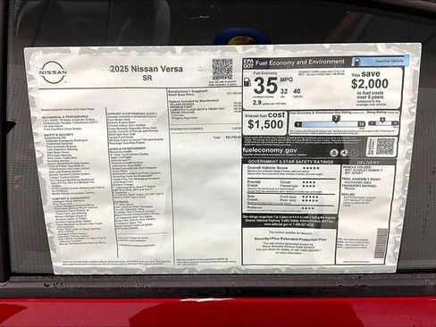 New 2025 Nissan Versa SR w/ Trunk Package image 36
