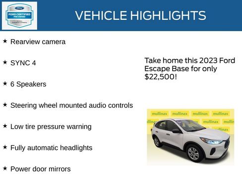 Certified 2023 Ford Escape FWD image 21