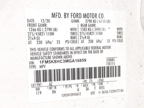 Used 2021 Ford Explorer Platinum w/ Equipment Group 601A AWD/4WD image 43