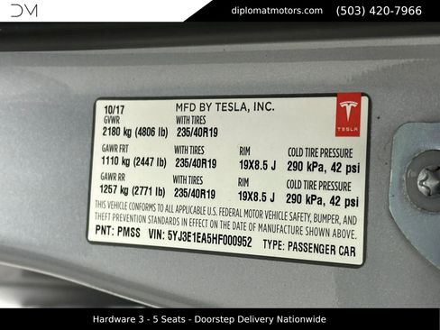 Used 2017 Tesla Model 3 Long Range image 46