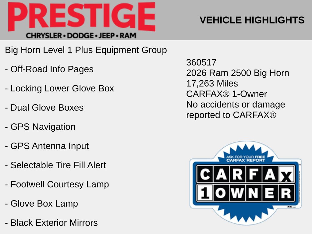 Used 2026 RAM 2500 Big Horn AWD/4WD image 4