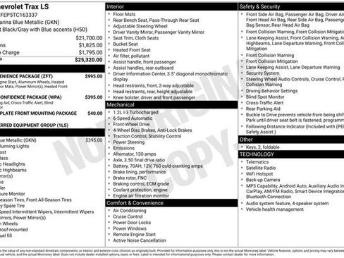 Used 2026 Chevrolet Trax LS w/ LS Convenience Package FWD image 12