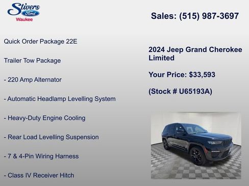 Used 2024 Jeep Grand Cherokee Limited w/ Luxury Tech Group II AWD/4WD image 8