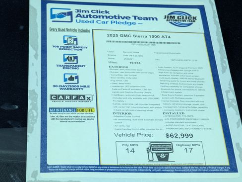 Used 2025 GMC Sierra 1500 AT4 AWD/4WD image 15
