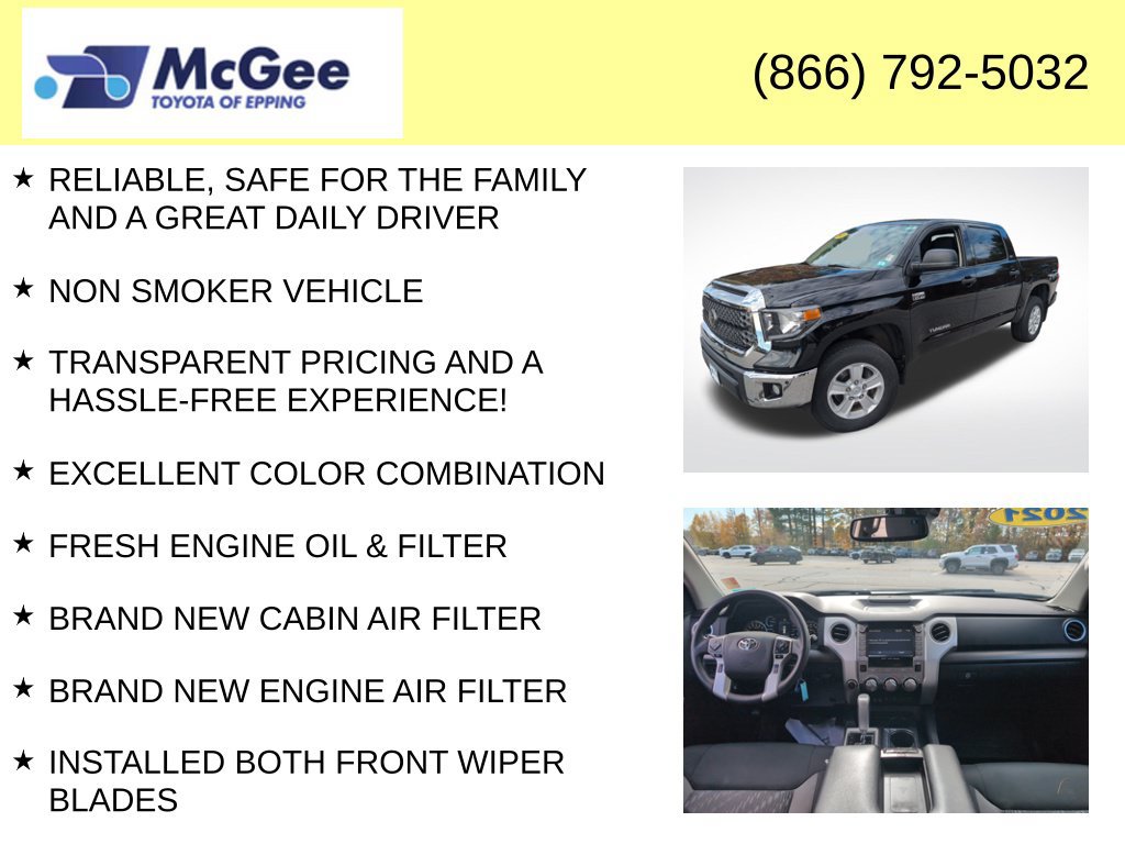 Certified 2021 Toyota Tundra SR5 w/ Convenience Package AWD/4WD image 4