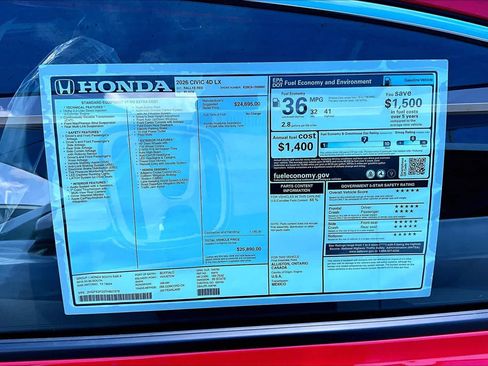 New 2026 Honda Civic LX image 18