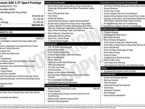 New 2026 Genesis G80 3.5T Sport Prestige AWD/4WD image 5