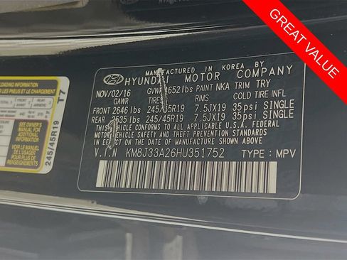 Used 2017 Hyundai Tucson Limited w/ Limited Ultimate Package 03 FWD image 8