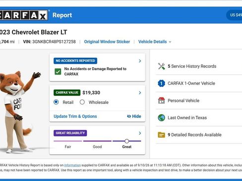 Used 2023 Chevrolet Blazer LT w/ Convenience Package FWD image 10