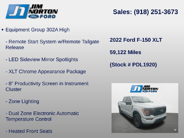 Used 2022 Ford F150 XLT w/ Equipment Group 302A High AWD/4WD image 14