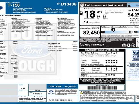 Used 2023 Ford F150 Tremor w/ Equipment Group 402A High image 58