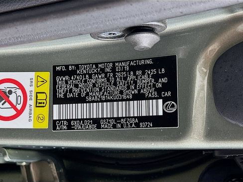 Used 2019 Lexus ES 350 F Sport FWD image 32
