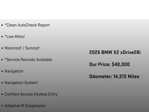 Used 2025 BMW X2 xDrive28i w/ M Sport Package AWD/4WD image 30