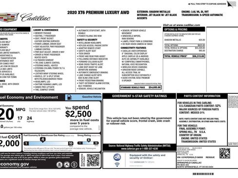 Used 2020 Cadillac XT6 Premium Luxury image 50