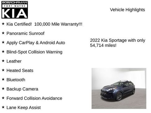 Certified 2022 Kia Sportage Nightfall Edition w/ Nightfall Fwd Premium Package image 8