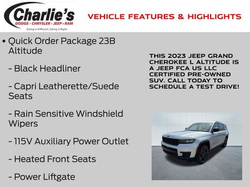 Certified 2023 Jeep Grand Cherokee L Laredo image 19