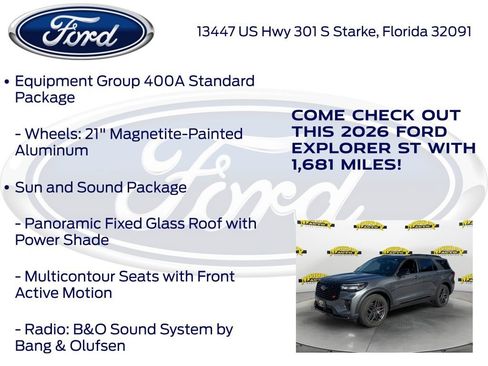 New 2026 Ford Explorer ST w/ Sun And Sound Package image 20