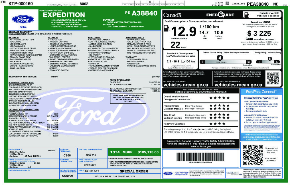 Used 2023 Ford Expedition Max Platinum AWD/4WD image 12