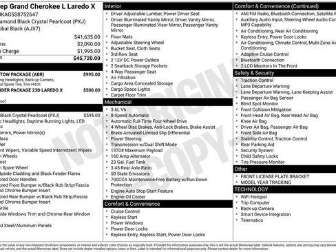 New 2025 Jeep Grand Cherokee L Laredo w/ Trailer Tow Package AWD/4WD image 28