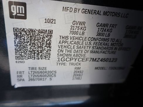 Used 2021 Chevrolet Silverado 1500 Custom Trail Boss w/ Safety Confidence Package image 33