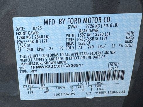 New 2026 Ford Explorer Tremor w/ Tremor Ultimate Package image 46