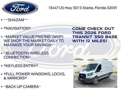 New 2026 Ford Transit 350 148 High Roof Extended w/ Load Area Protection Package RWD image 5