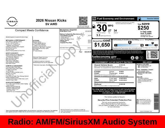 Used 2026 Nissan Kicks SV w/ Cold Weather Package AWD/4WD image 12