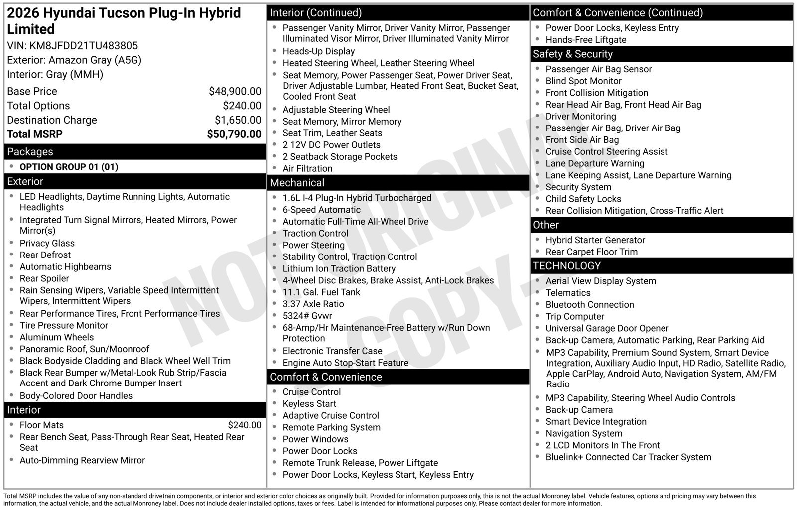 New 2026 Hyundai Tucson Limited AWD/4WD image 20
