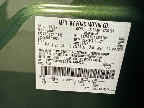 New 2025 Ford Maverick XL w/ Equipment Group 101A image 15