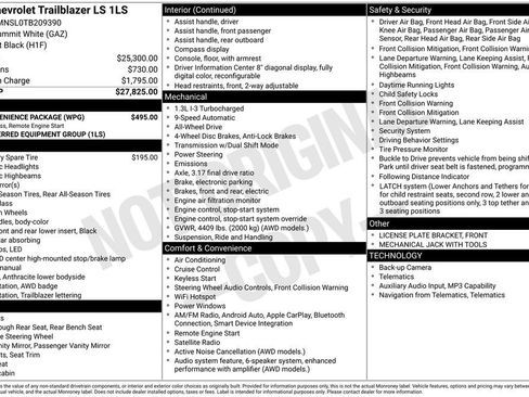 New 2026 Chevrolet TrailBlazer LS w/ LS Convenience Package AWD/4WD image 3