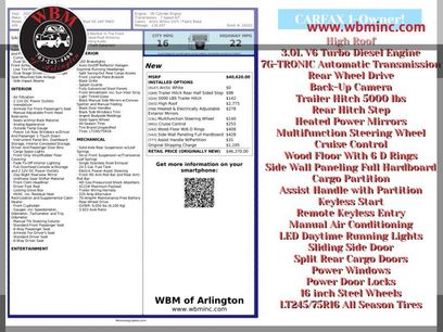 Used 2020 Mercedes-Benz Sprinter 2500