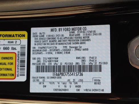 Used 2025 Ford Mustang GT w/ Mustang Nite Pony Package RWD image 28