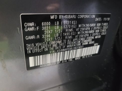 Used 2020 Subaru Ascent Limited w/ Technology Package image 33