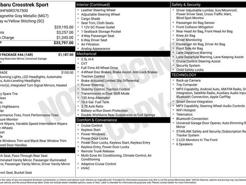 Certified 2024 Subaru Crosstrek 2.5i Sport w/ Popular Package #4A AWD/4WD image 35