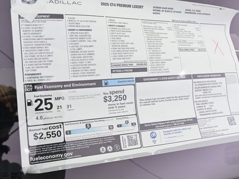 New 2025 Cadillac CT4 Premium Luxury image 36