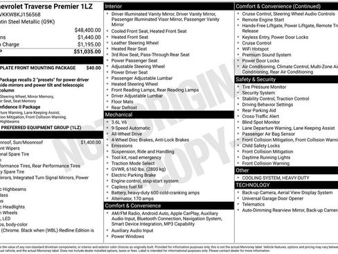 Certified 2019 Chevrolet Traverse Premier image 10