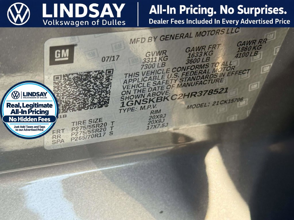 Used 2017 Chevrolet Tahoe LT w/ Texas Edition Package AWD/4WD image 28