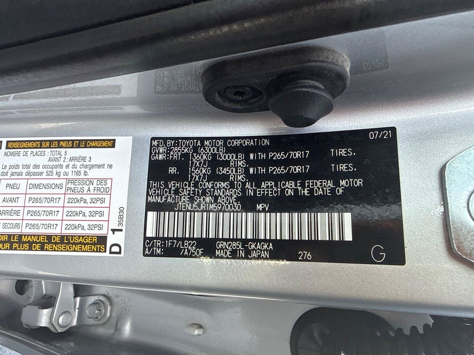 Used 2021 Toyota 4Runner SR5 Premium w/ Moonroof Package AWD/4WD image 32