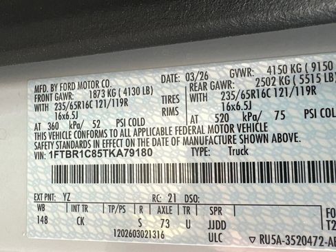 New 2026 Ford Transit 250 148 Medium Roof RWD image 27