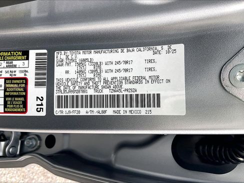 New 2025 Toyota Tacoma SR5 image 17