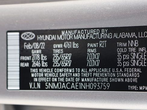 Used 2022 Hyundai Tucson SE AWD/4WD image 16