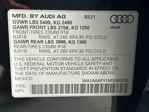 Used 2021 Audi Q5 2.0T Premium w/ Convenience Package AWD/4WD image 38