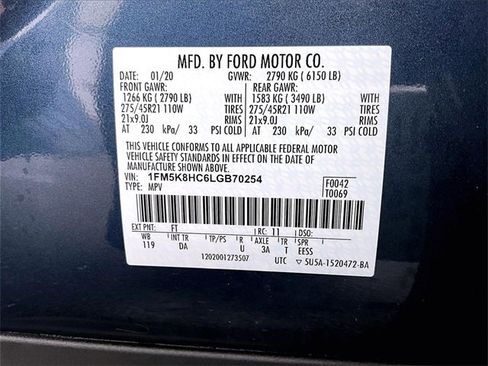 Used 2020 Ford Explorer Platinum w/ Premium Technology Package image 36