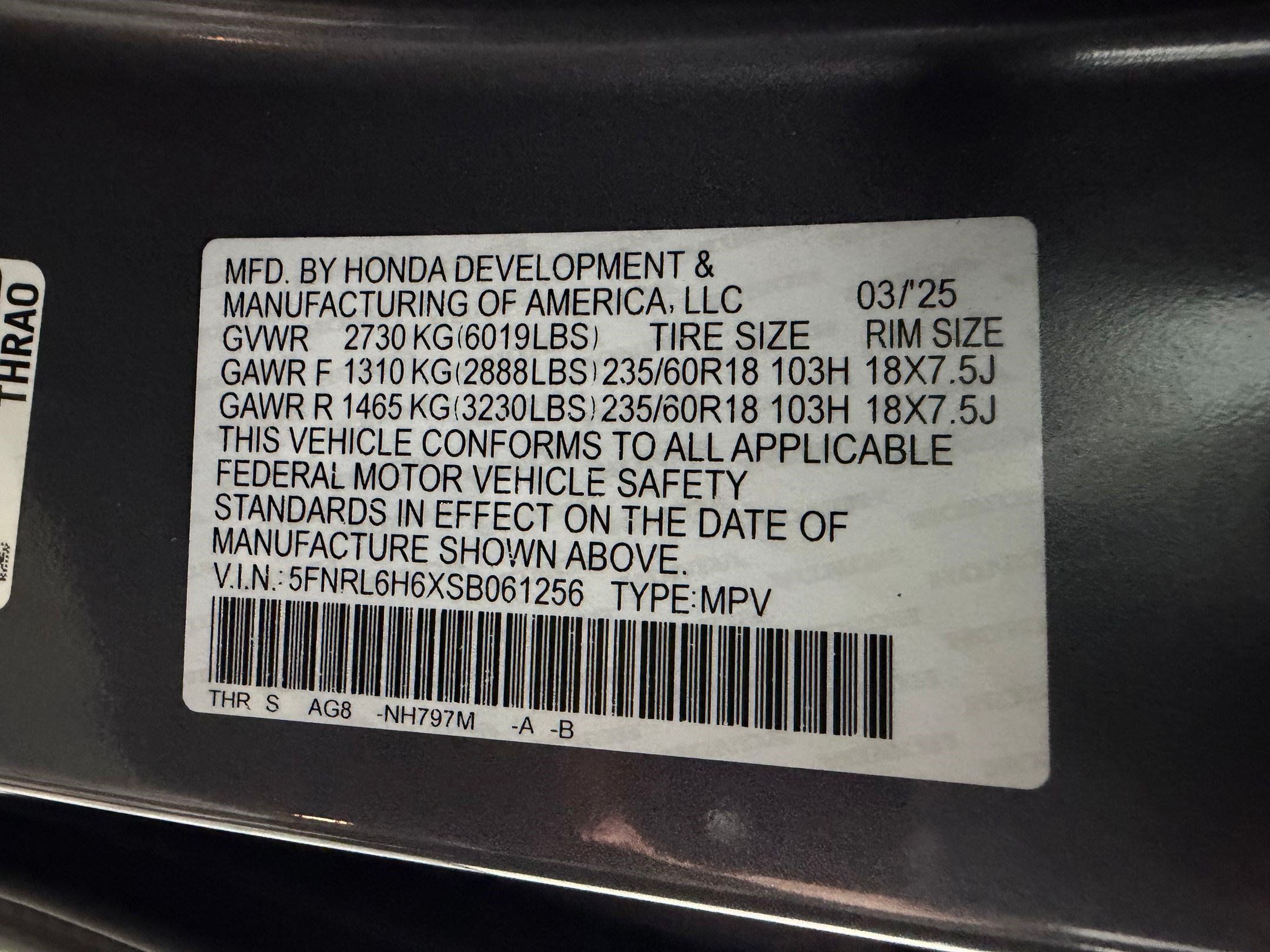 Certified 2025 Honda Odyssey EX-L image 20