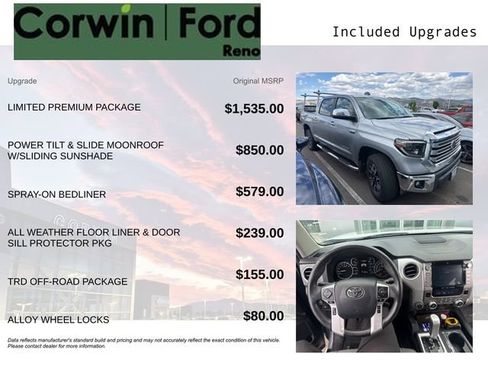 Used 2020 Toyota Tundra Limited w/ Limited Premium Package AWD/4WD image 3